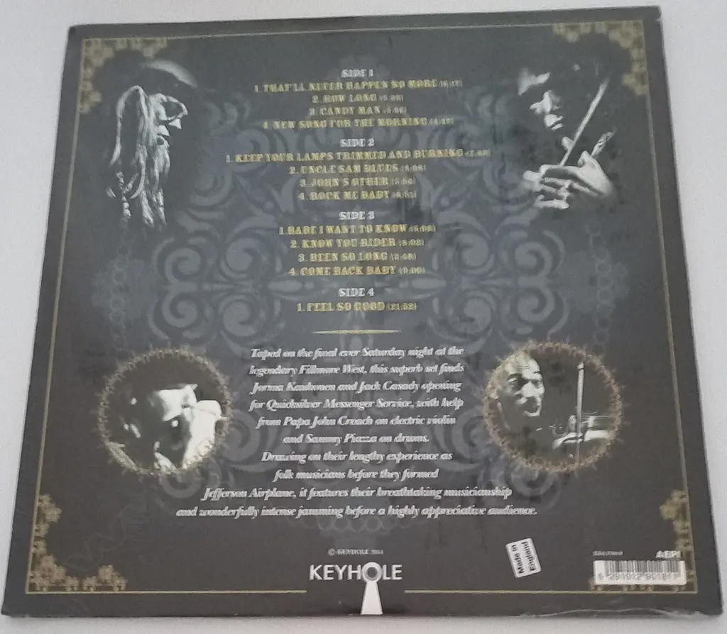 Hot Tuna, Live At The Fillmore West (3rd July 1971), (Sealed album) Image 1++